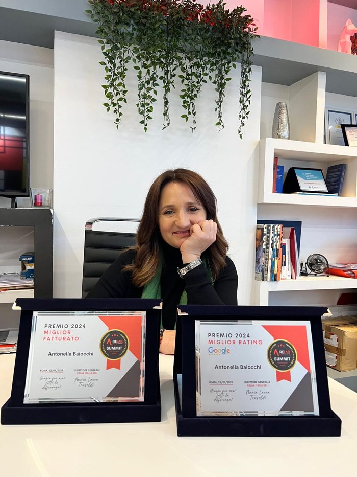 Targa Premio Miglior Rating Google Antonella Baiocchi